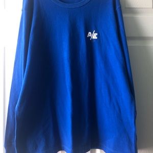 A long sleeve, dark blue shirt for men. Size - XL